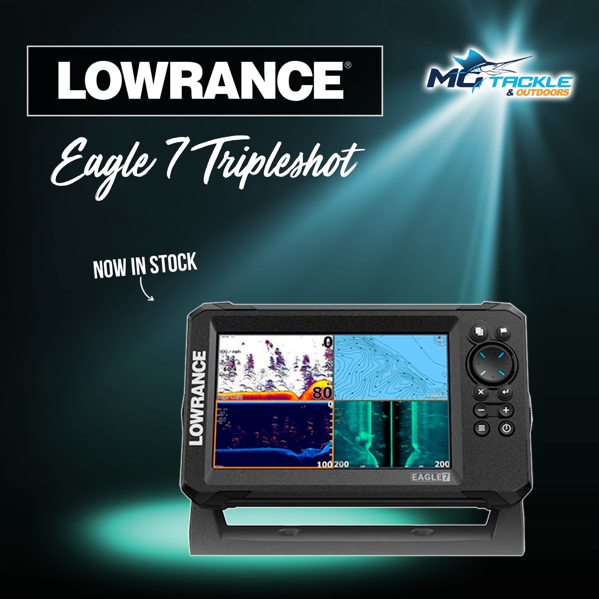 New - LOWRANCE EAGLE 7 TRIPLESHOT HD AUS/NZ SOUNDER