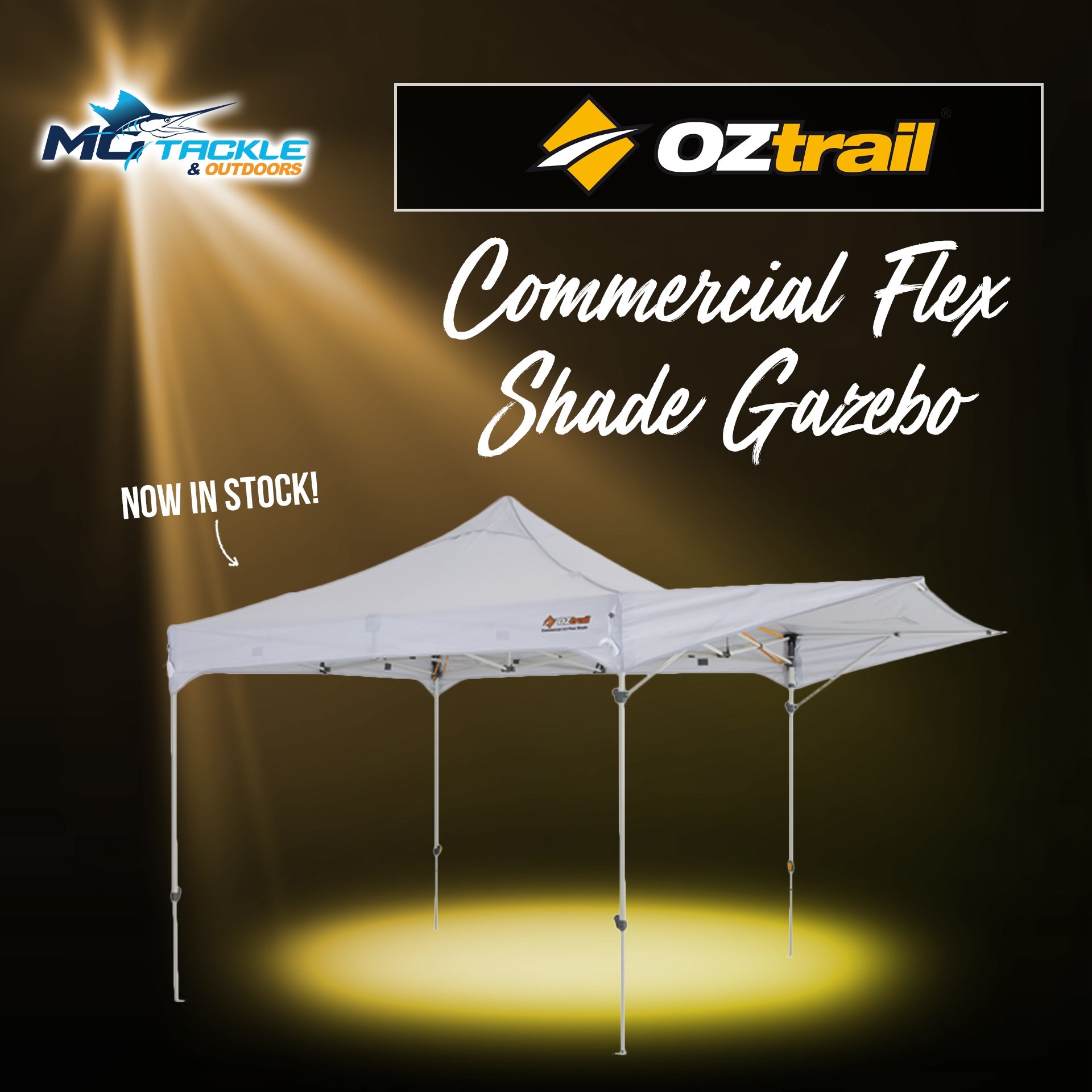 New - Oztrail Commercial Flex-Shade Gazebo