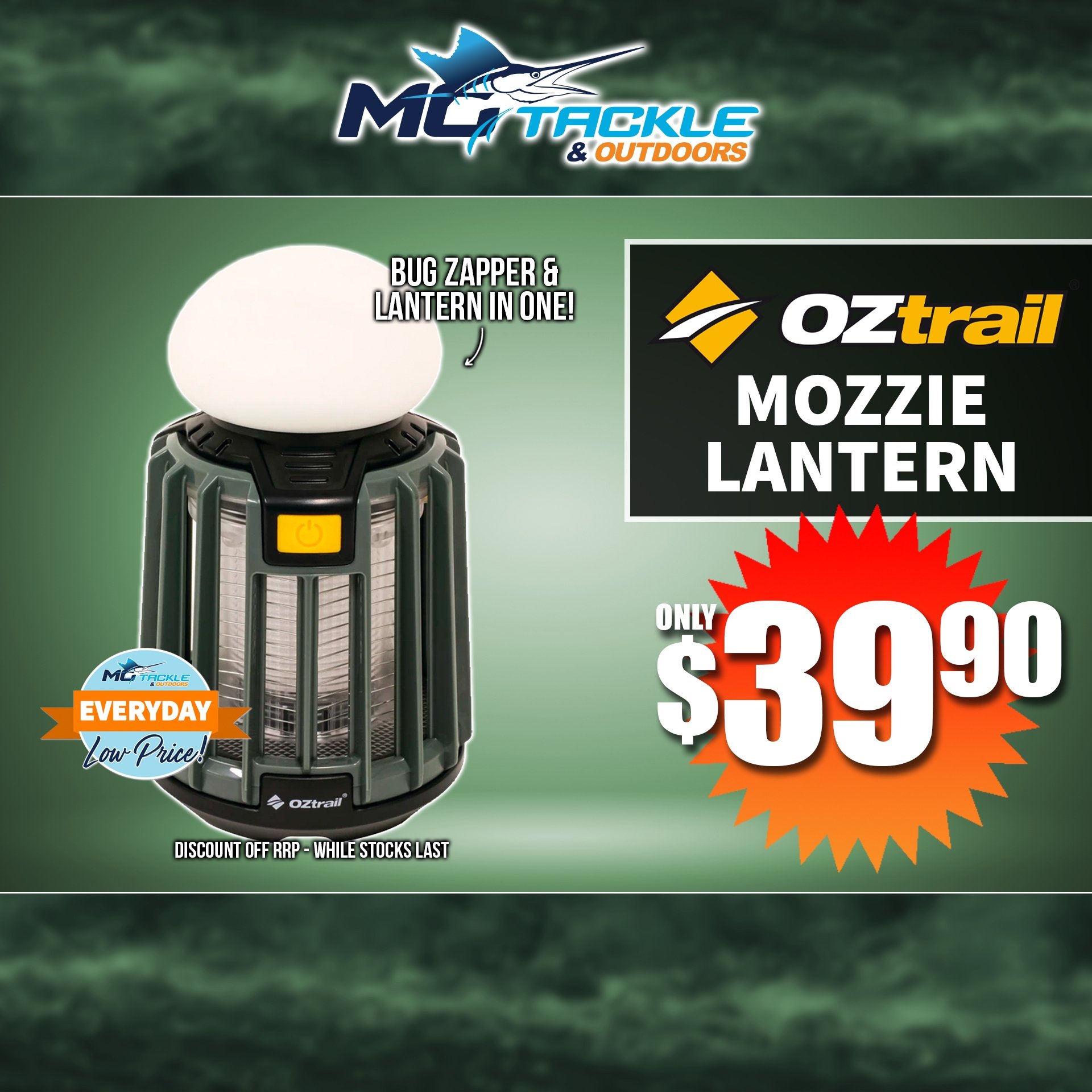 OZTRAIL LUMOS MOZZIE LANTERN only $39.90