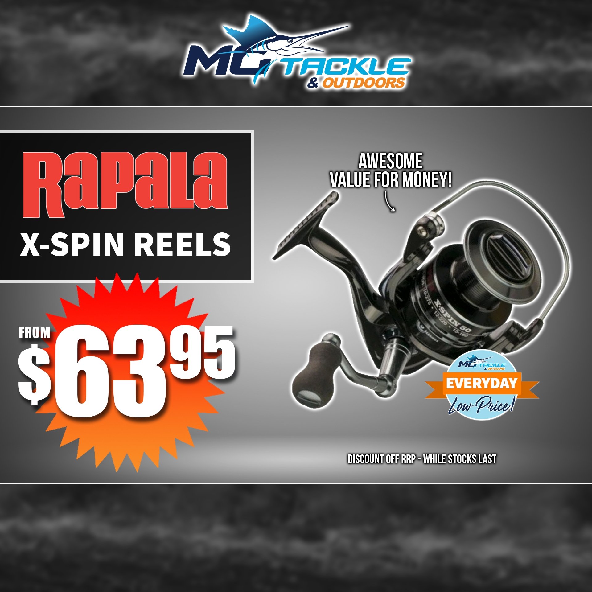 RAPALA X-SPIN REEL from $63.95