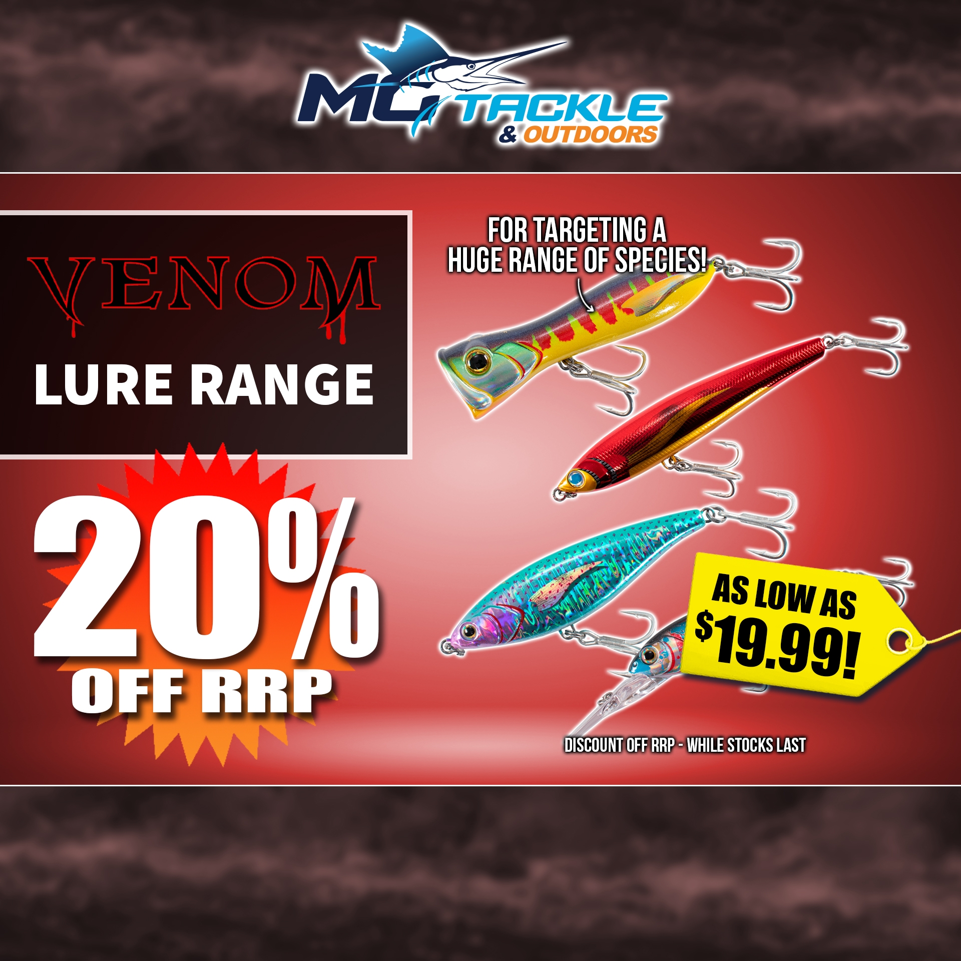 20% off Venom Lure Range