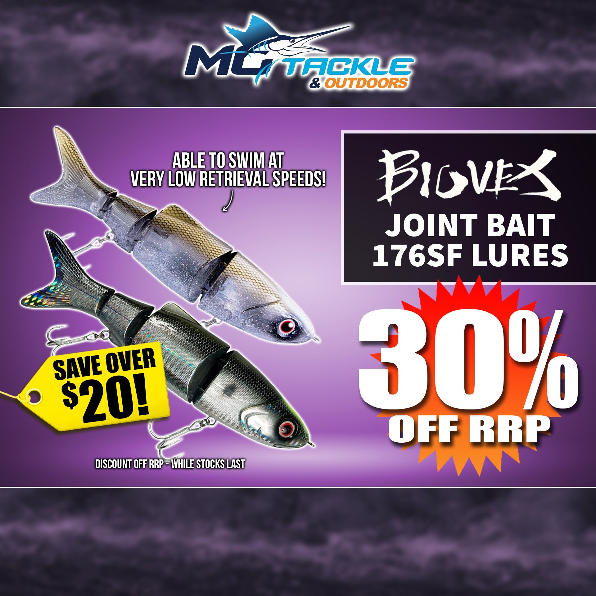 30% off BIOVEX JOINT BAIT 176SF LURE