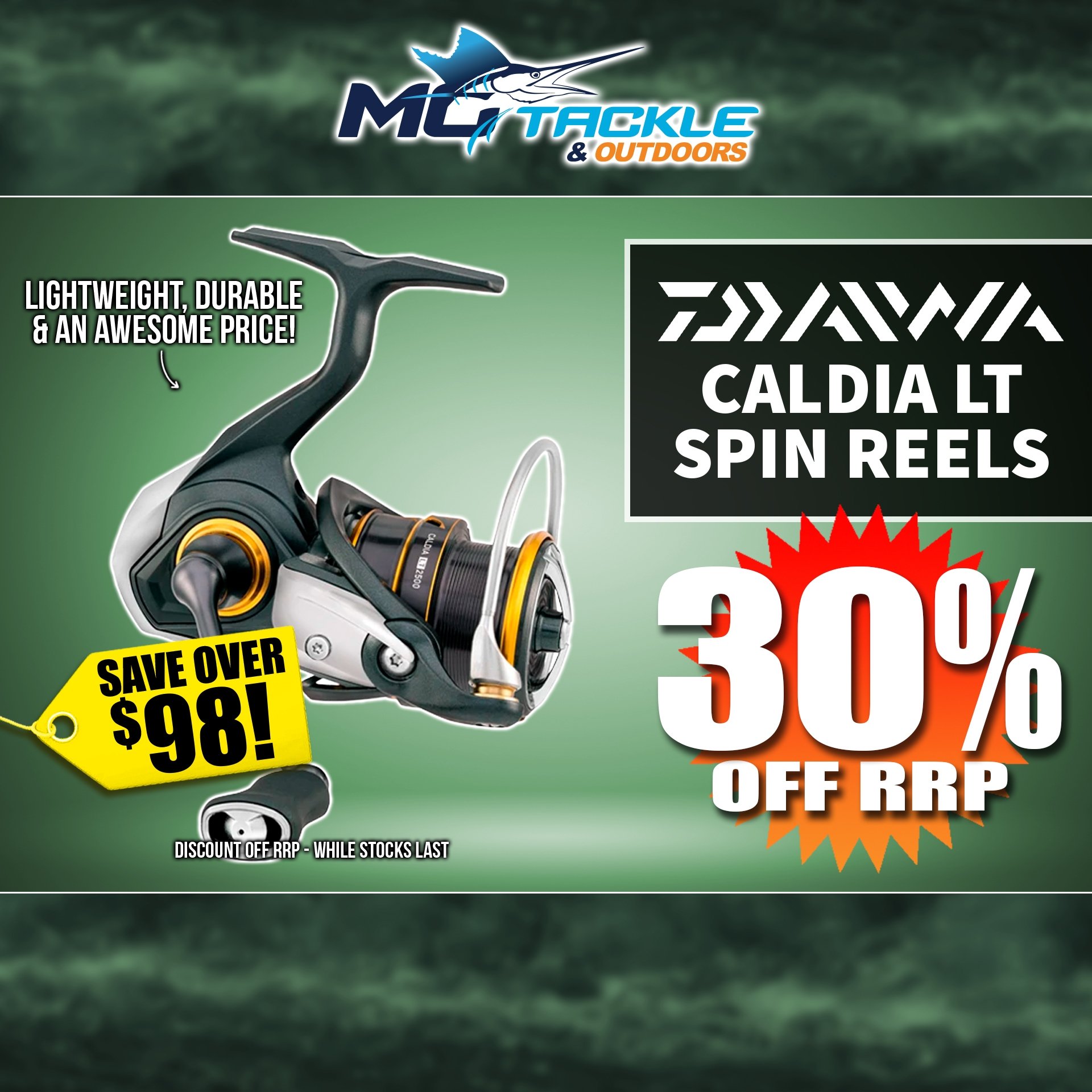 30% off DAIWA 21 CALDIA LT SPIN REEL