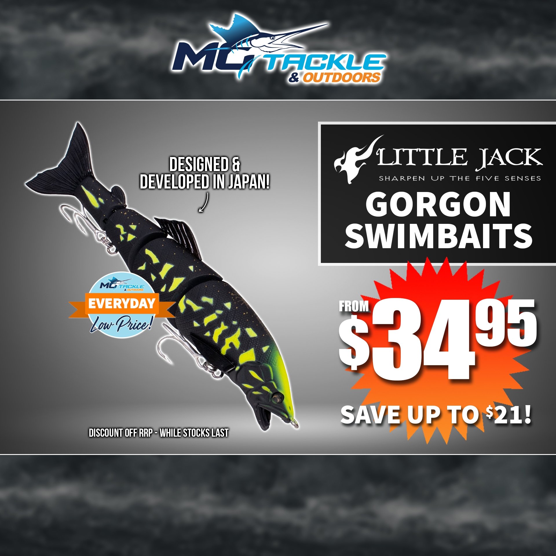 LITTLE JACK GORGON SWIMBAIT from $34.95