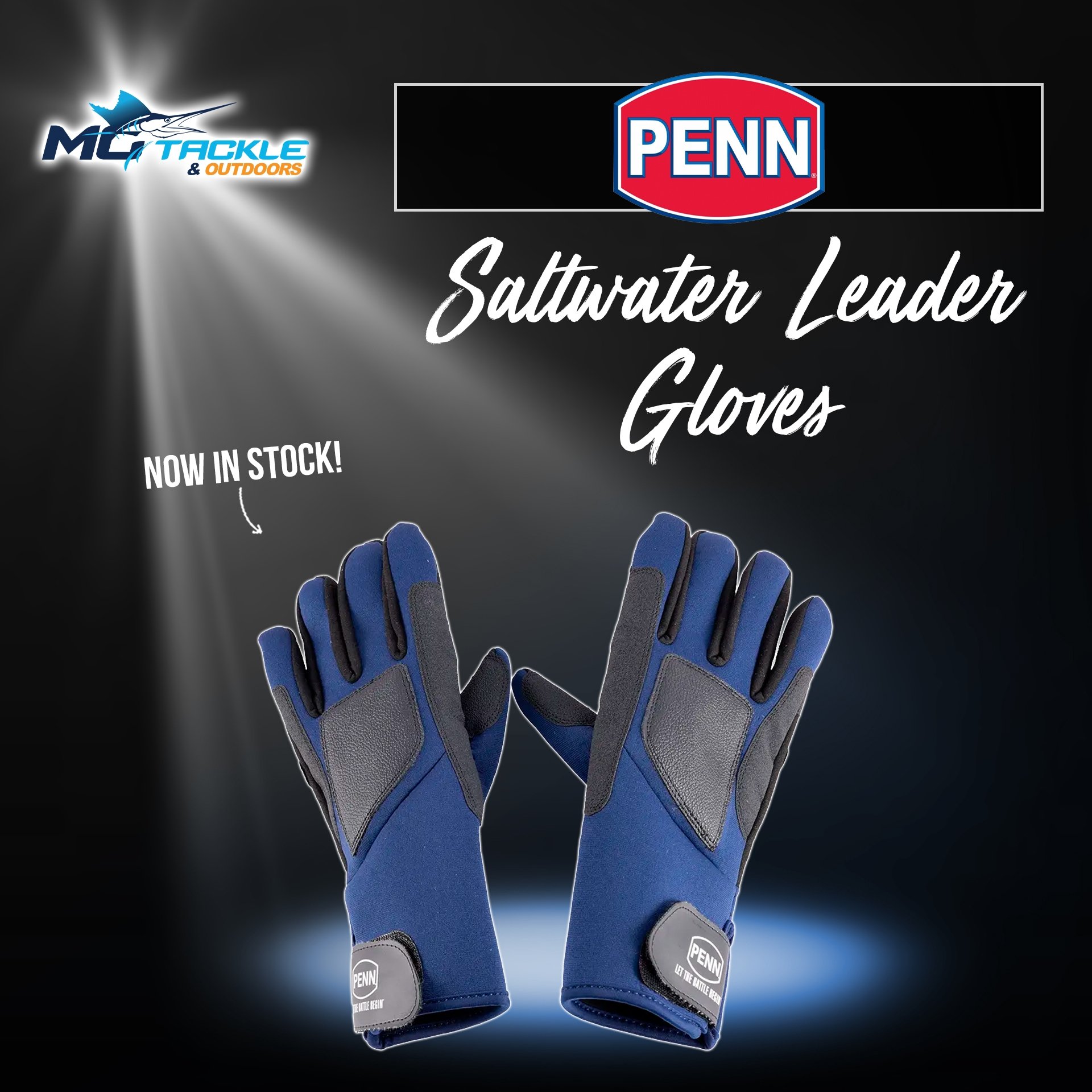 New - PENN SALTWATER LEADER GLOVES