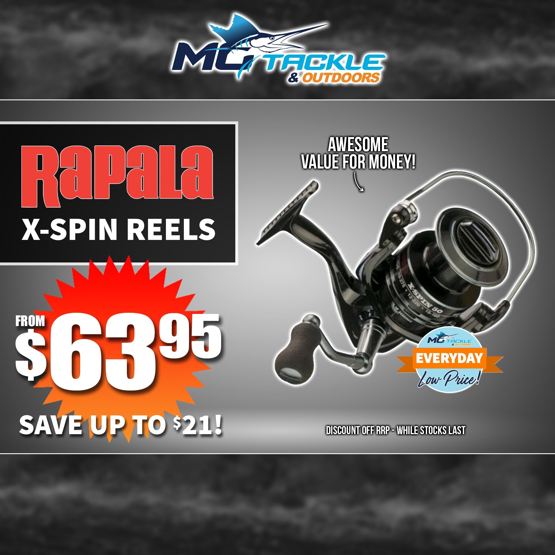 RAPALA X-SPIN REEL from $63.95