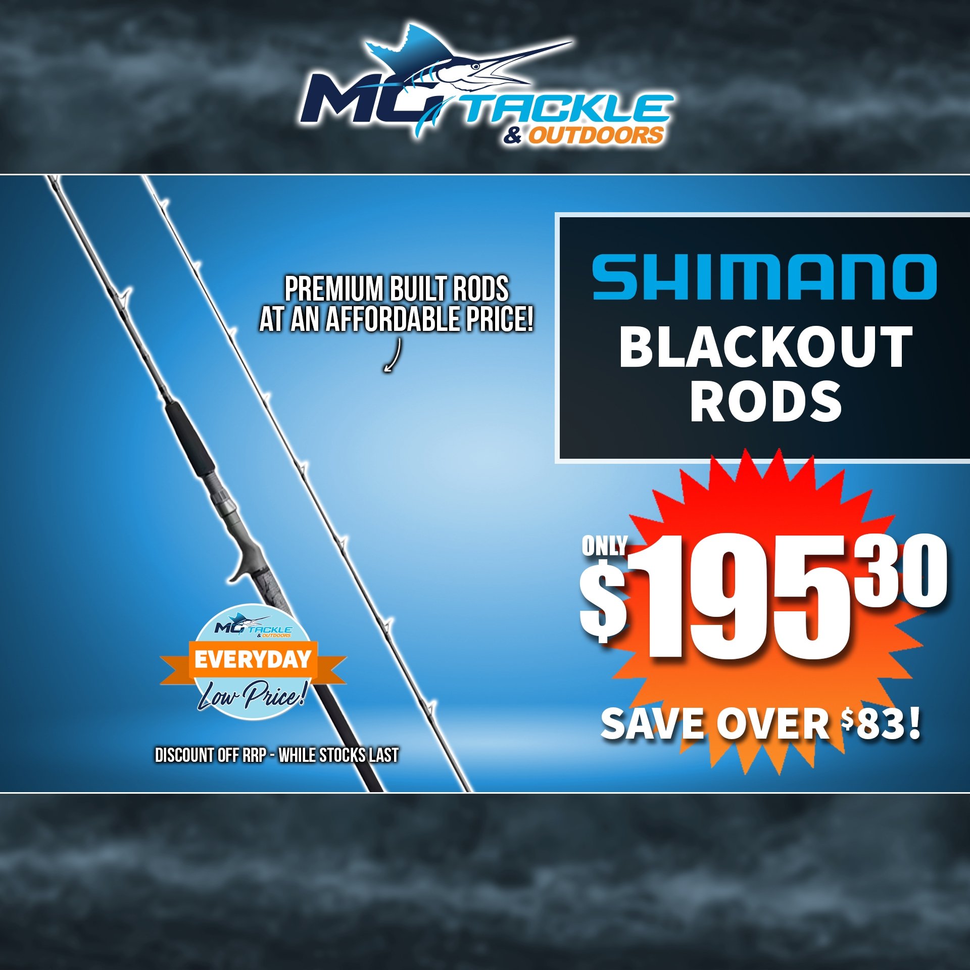 SHIMANO BLACKOUT ROD only $195.30