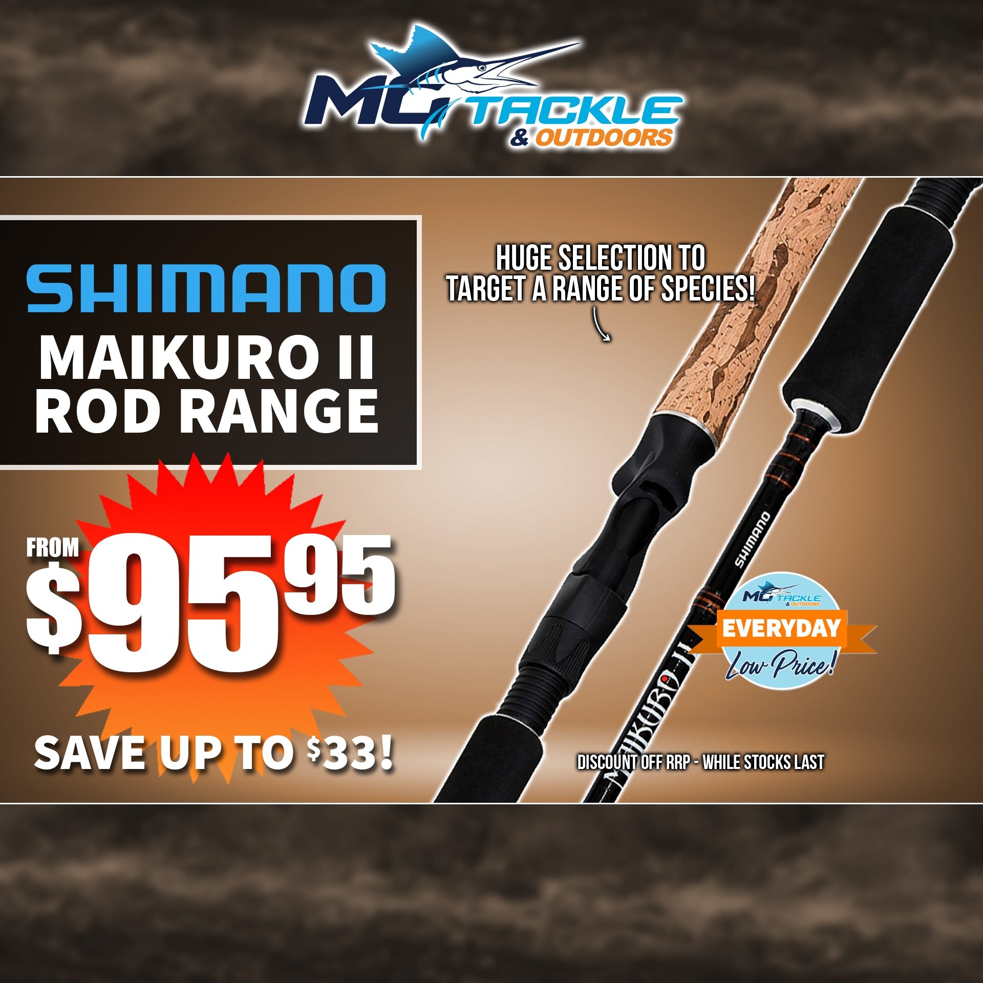 SHIMANO MAIKURO II ROD from $95.95