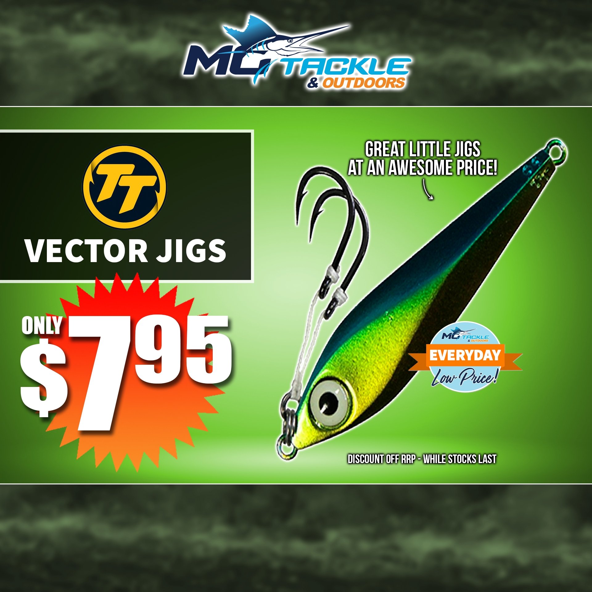 TT LURE VECTOR JIG only $7.95