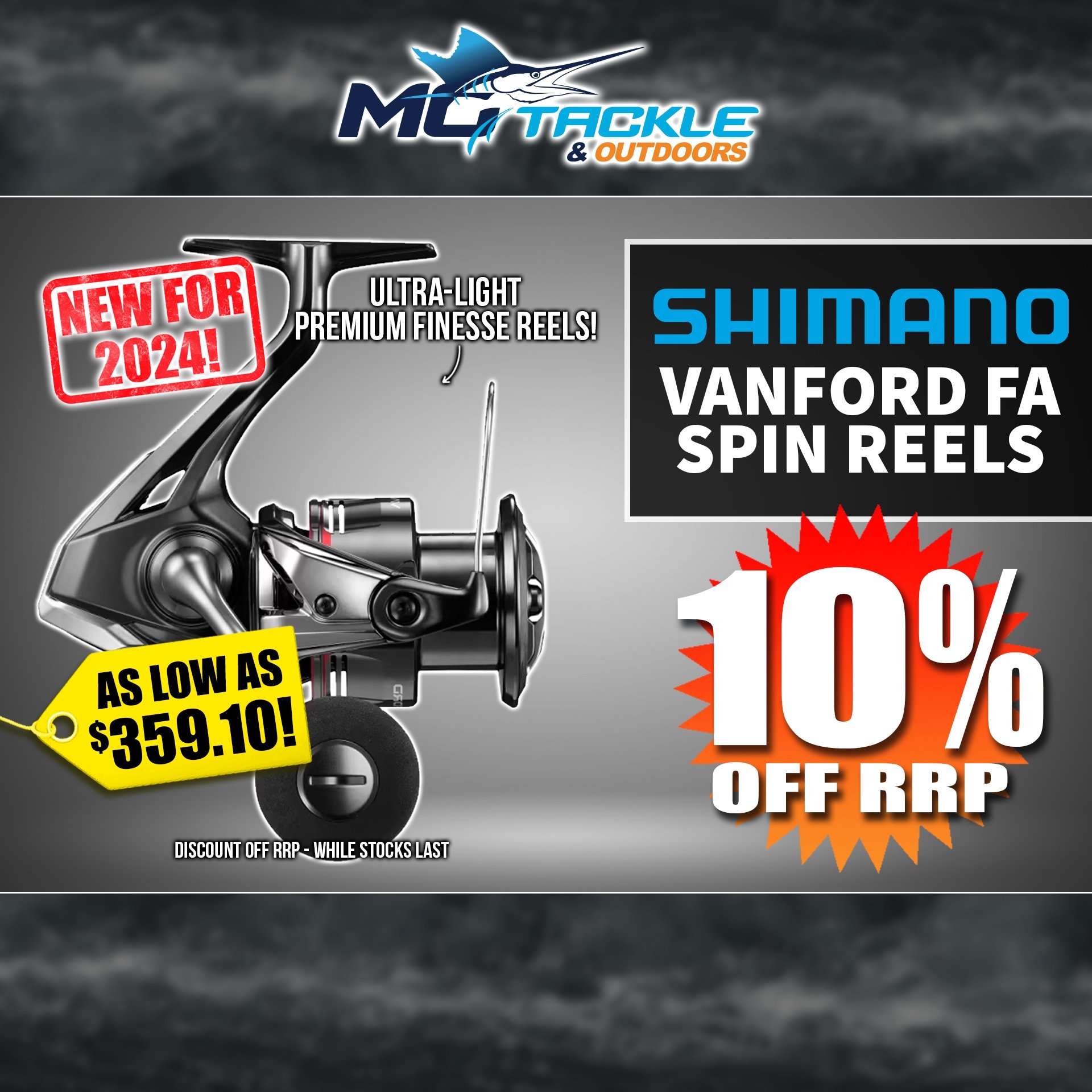 10% off SHIMANO VANFORD FA SPIN REEL