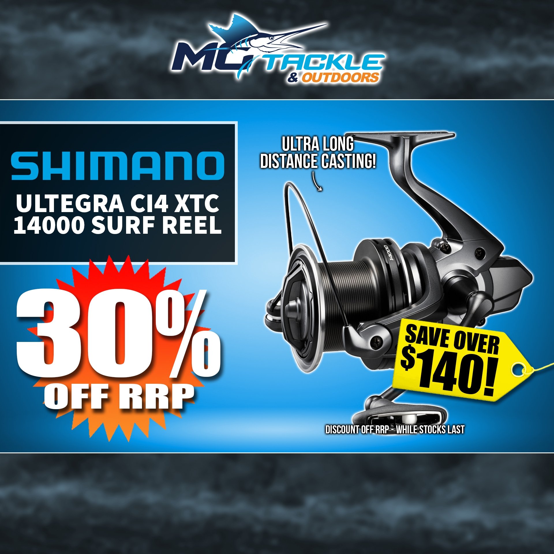 New - SHIMANO ULTEGRA CI4+ XTC SURF SPIN REEL