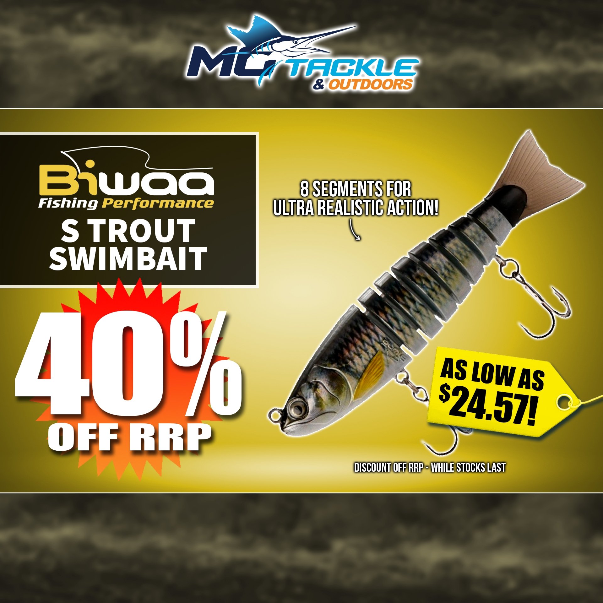 40% off BIWAA S TROUT LURE