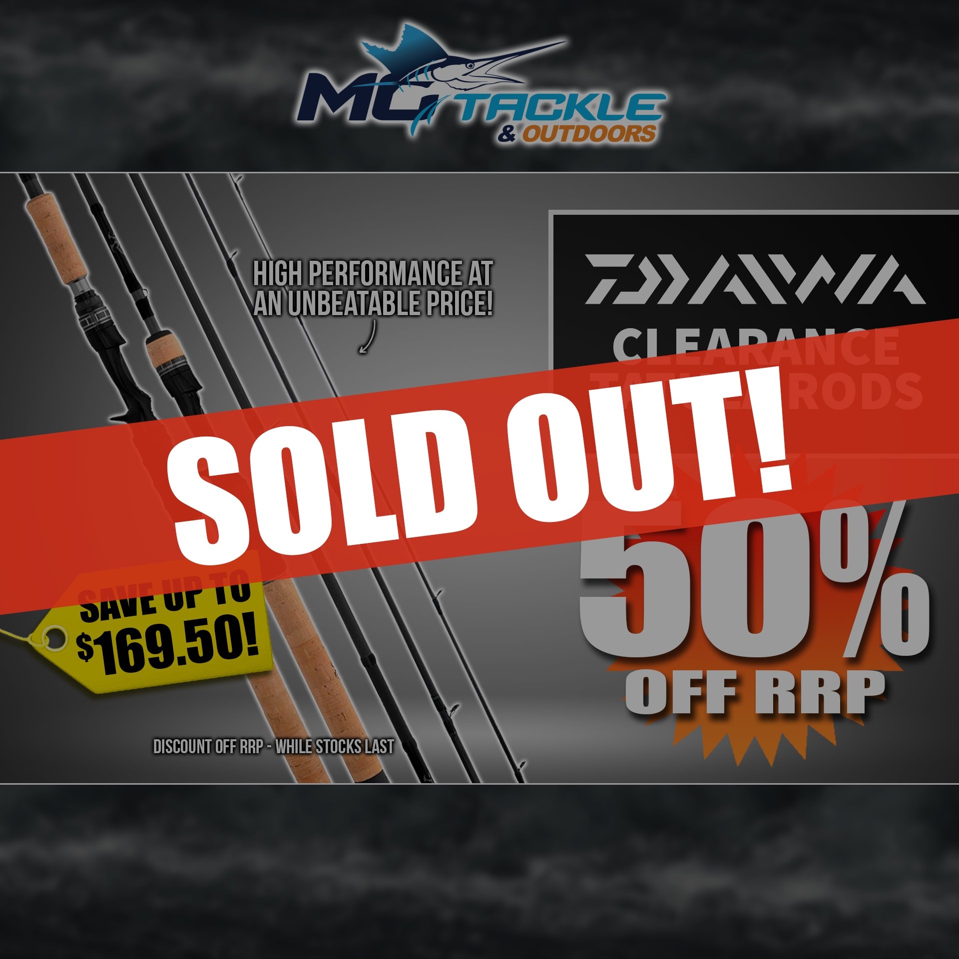 50% off DAIWA TATULA BAITCAST ROD