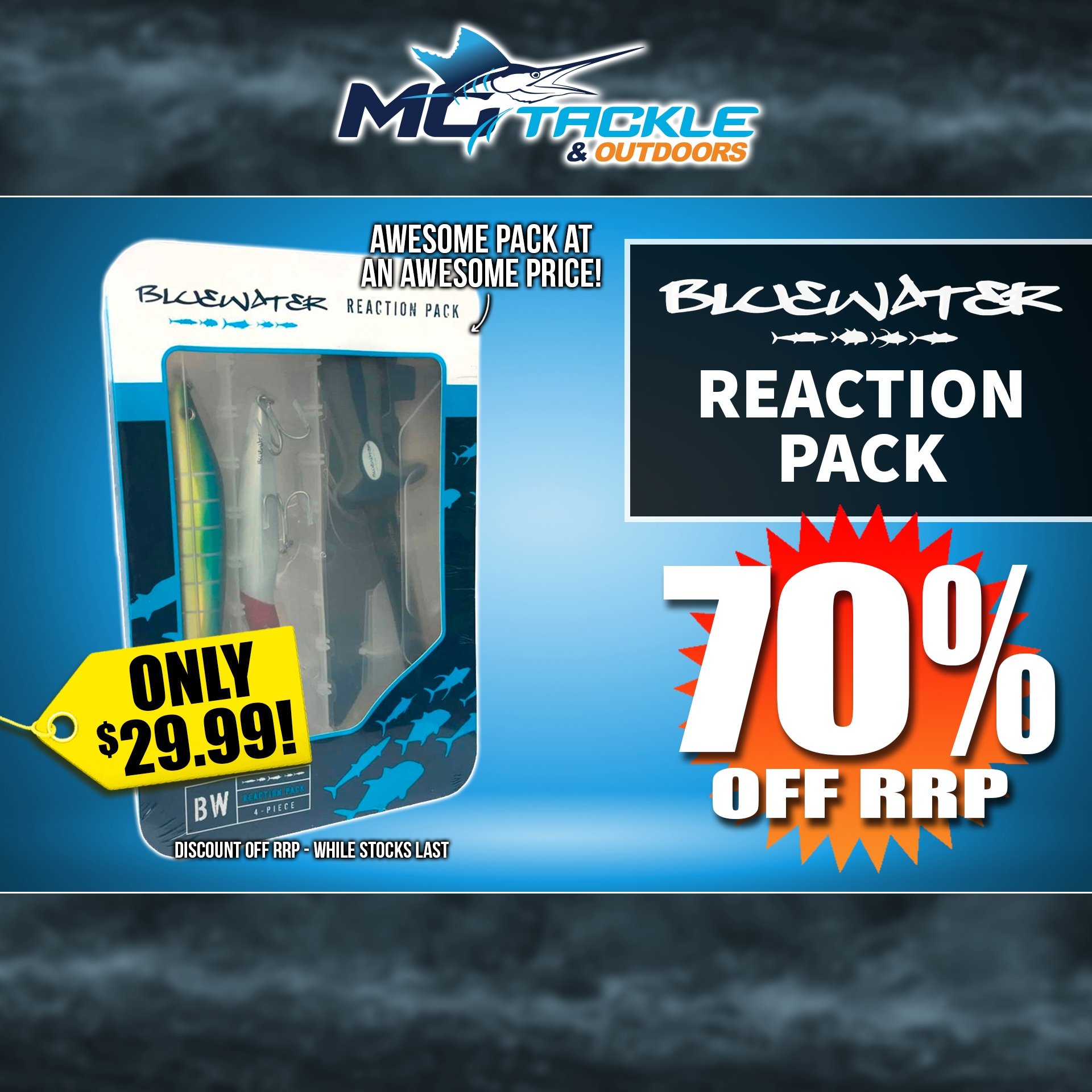 70% off BLUEWATER REACTION PACK