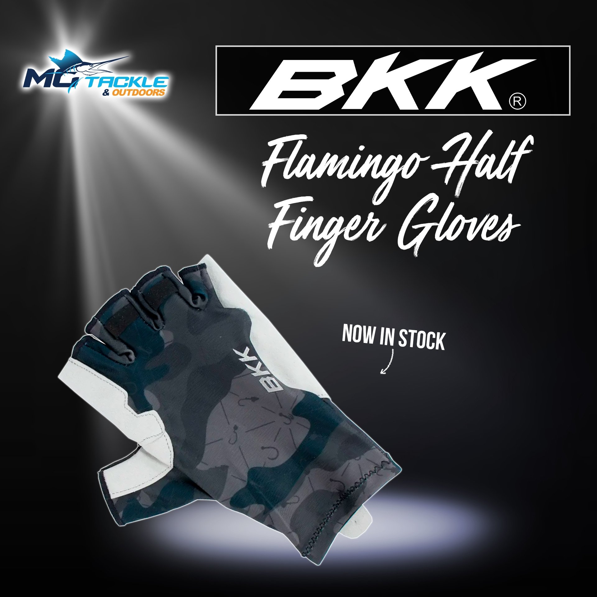 New - BKK FLAMINGO HALF-FINGER GLOVES