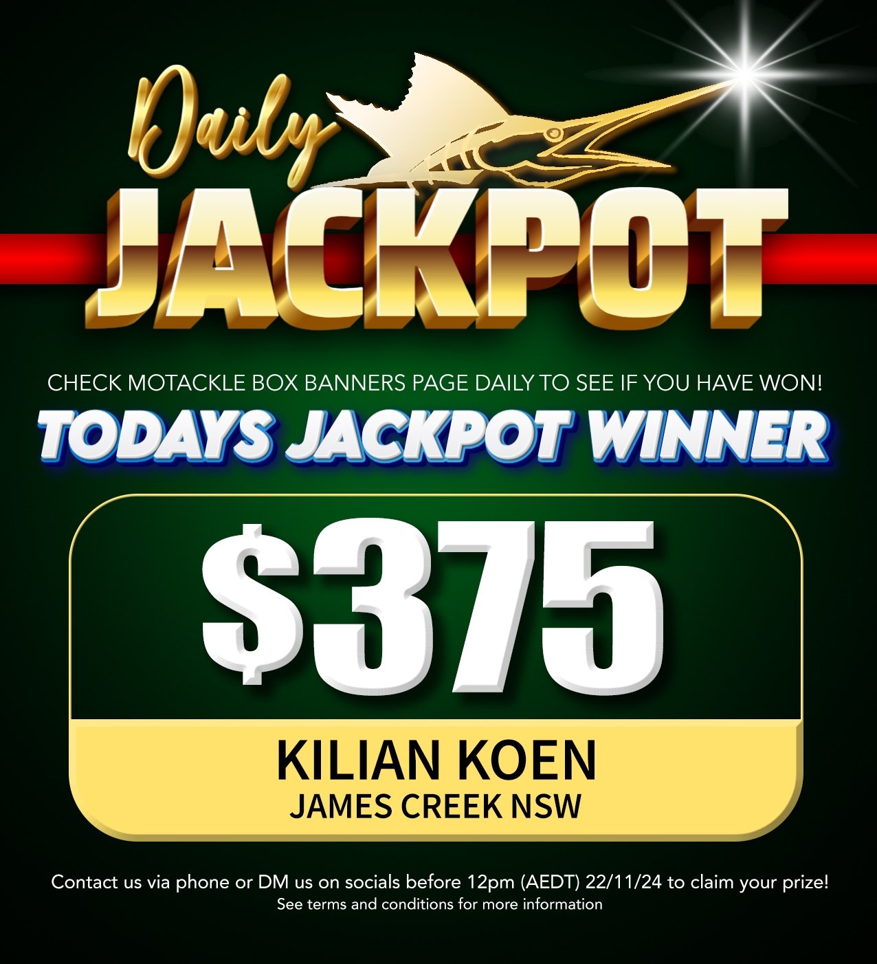 Daily Jackpot Winner