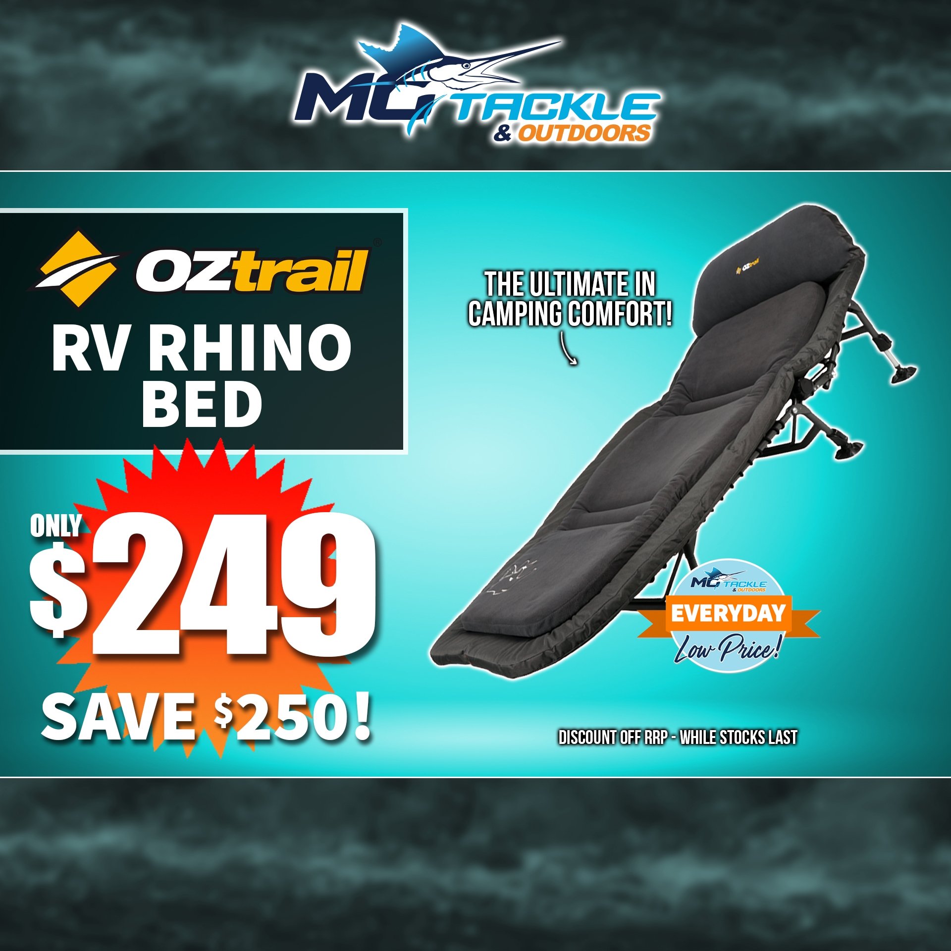 OZTRAIL RV RHINO BED only $249