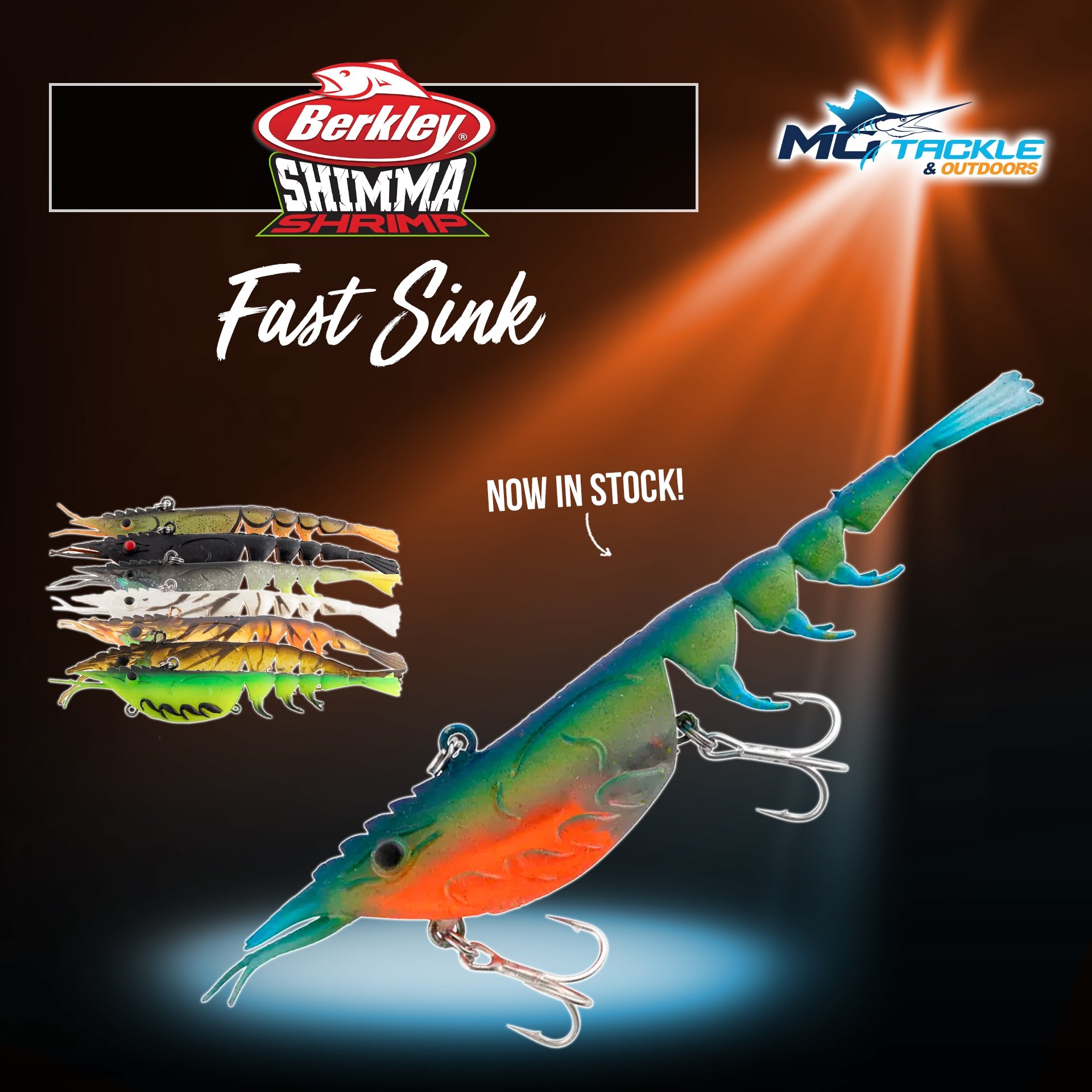 New - BERKLEY SHIMMA SHRIMP FAST SINK LURE