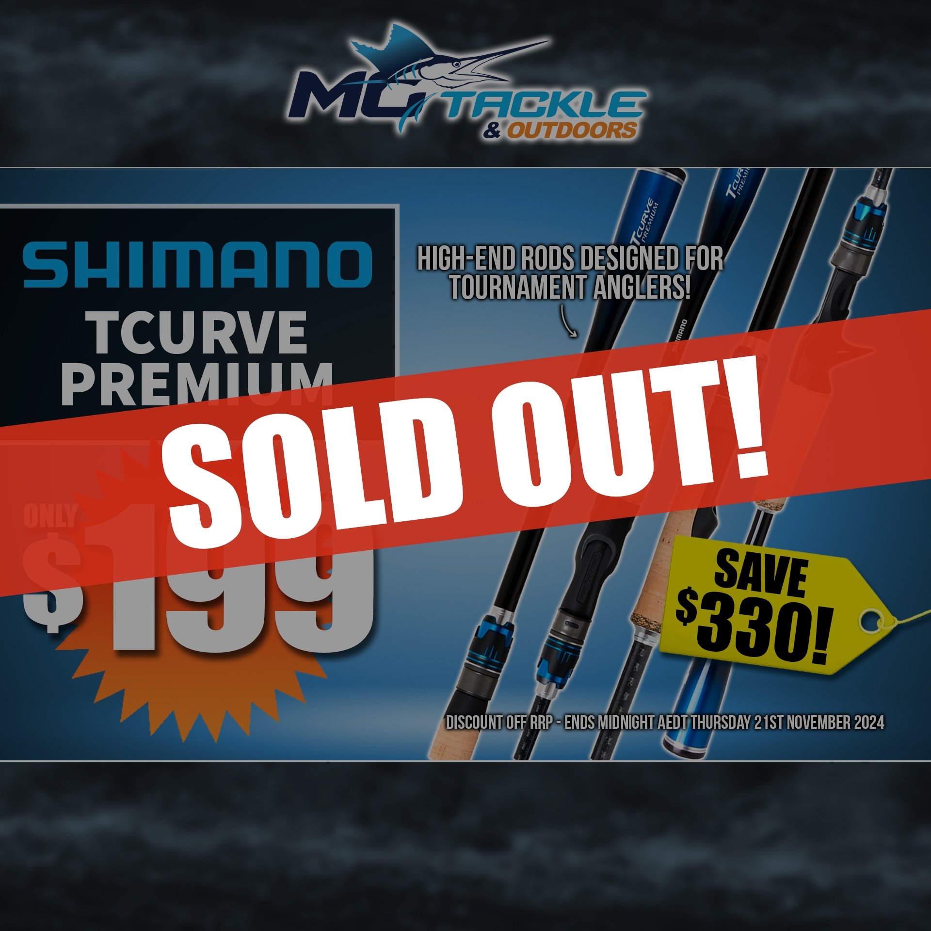 SHIMANO TCURVE PREMIUM ROD only $199