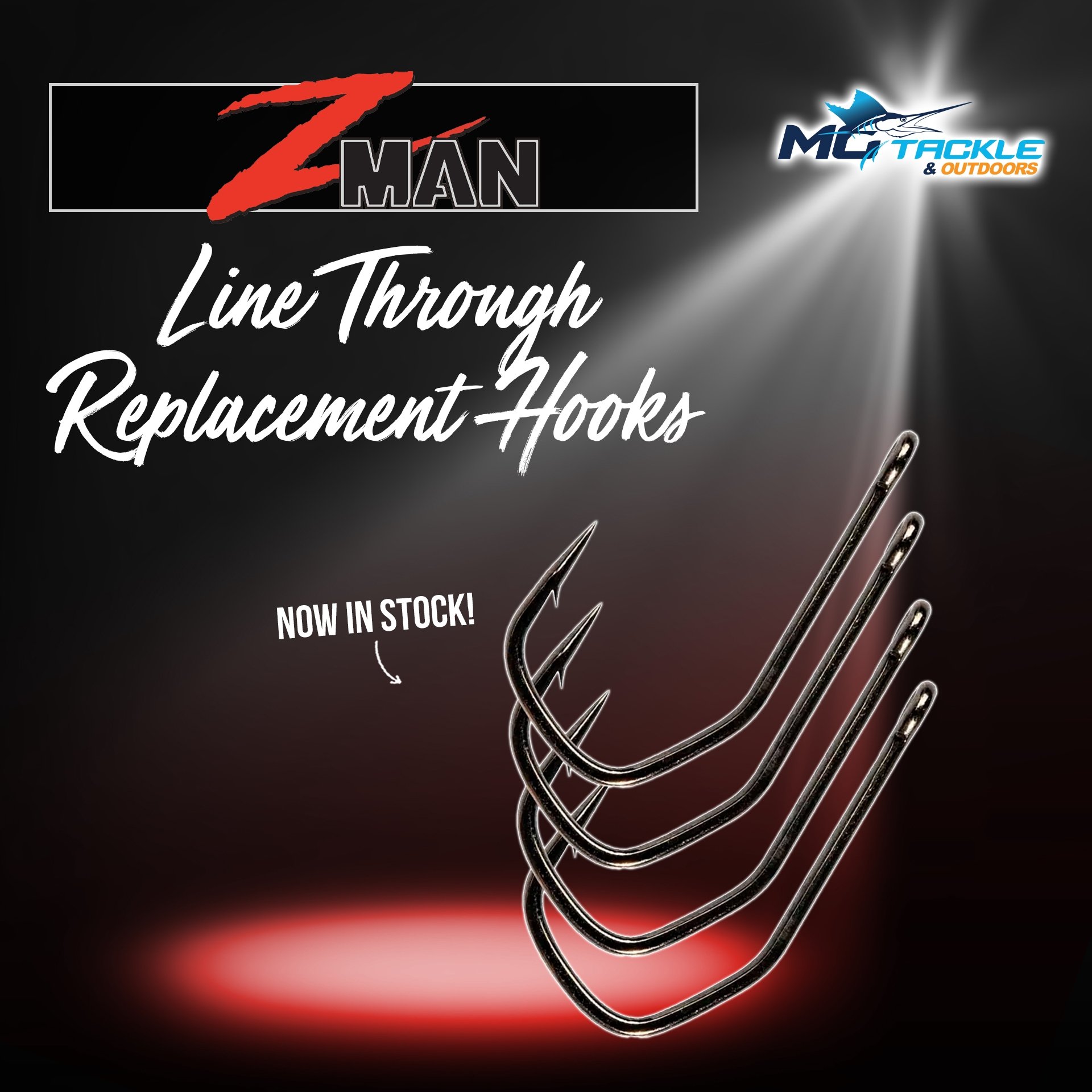 New - Z-MAN LINE-THROUGH REPLACEMENT HOOKS