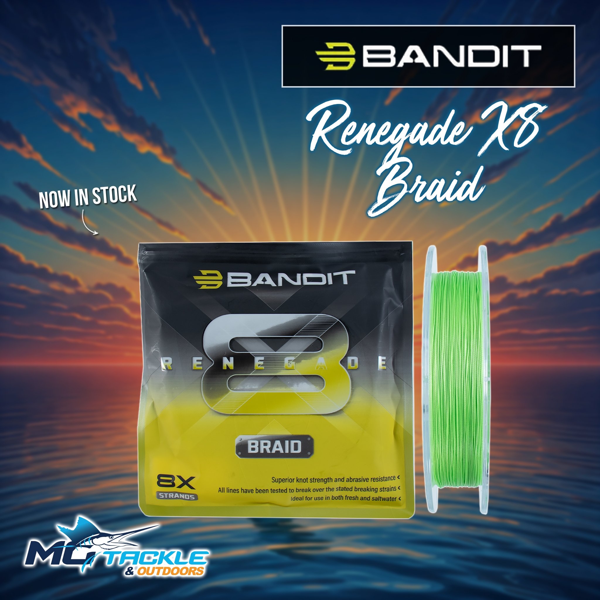 New - BANDIT RENEGADE X8 BRAID - 200M