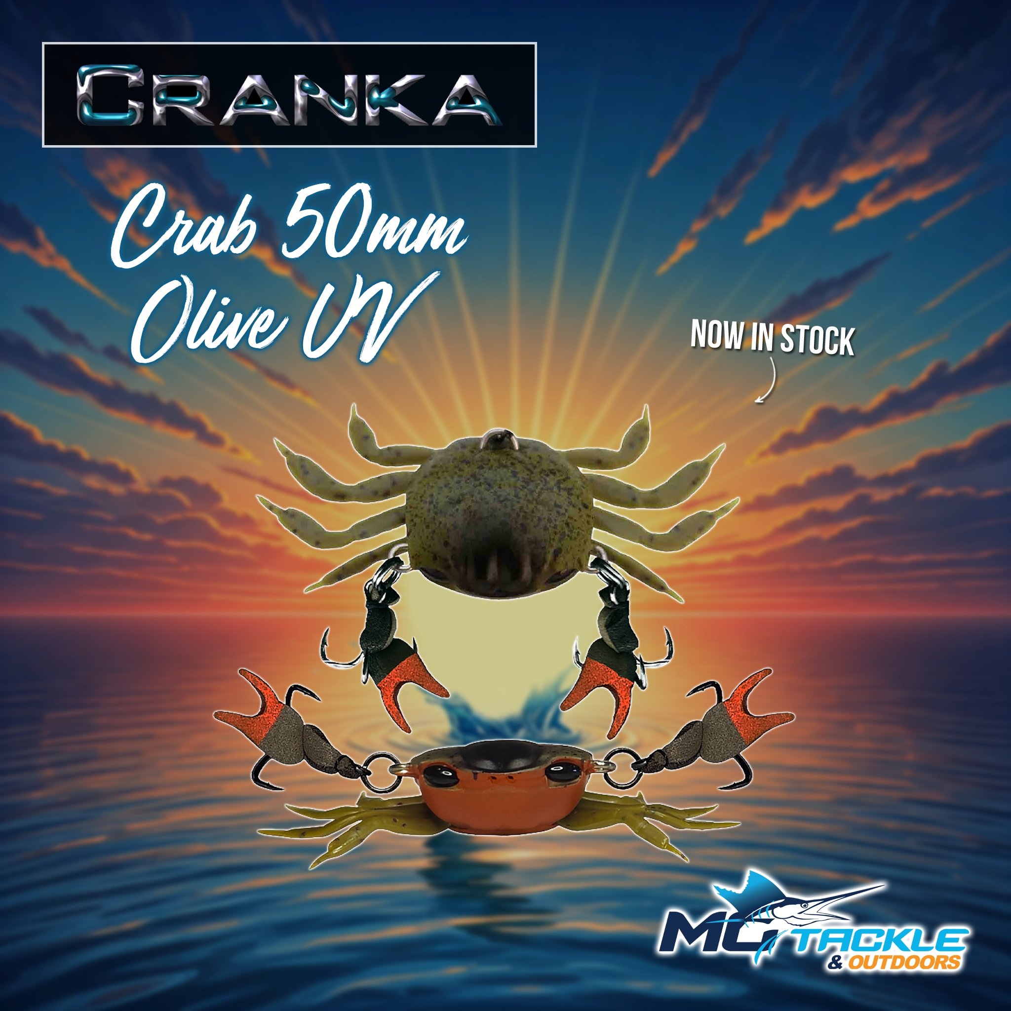 New - CRANKA CRAB 50MM Olive UV