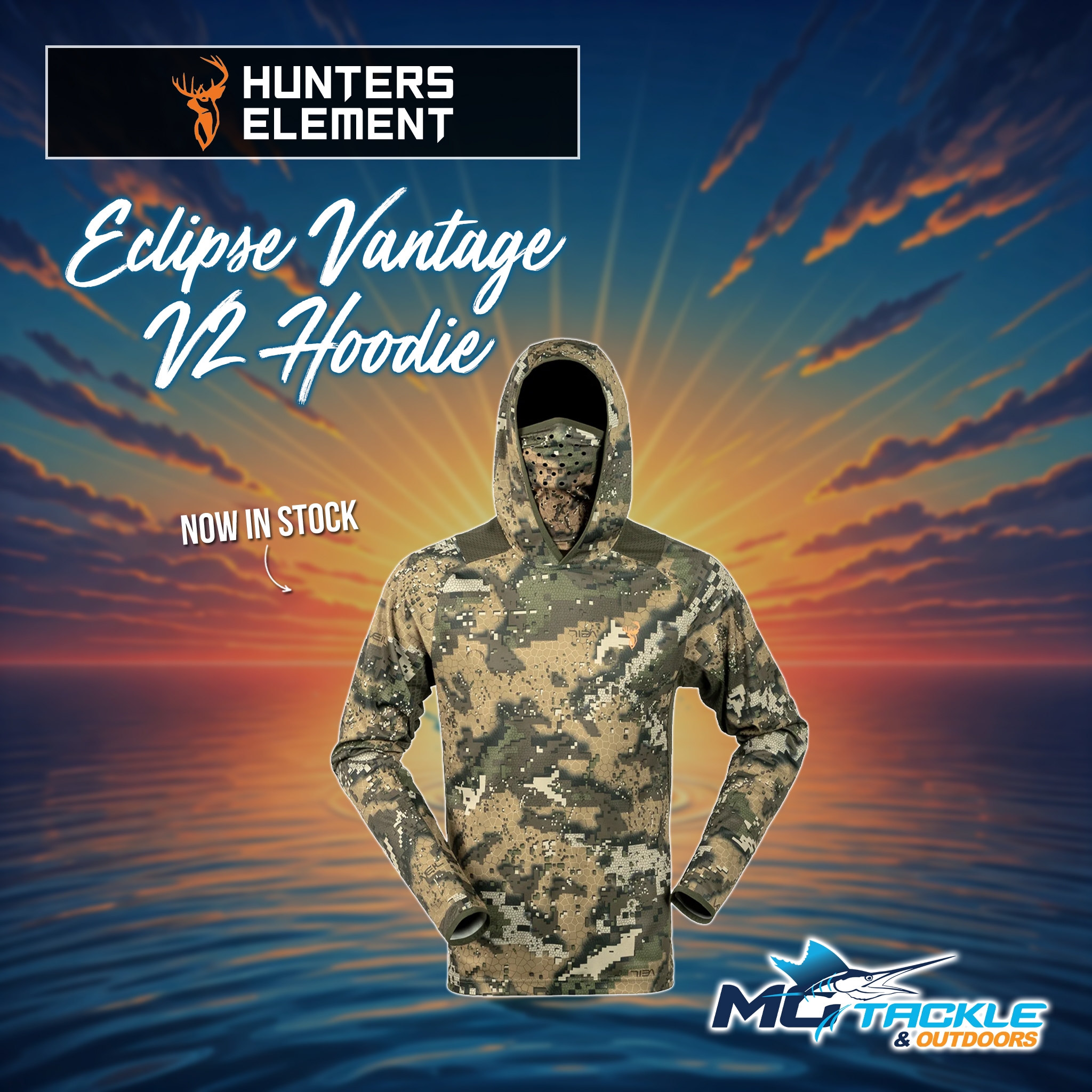 New - HUNTERS ELEMENT ECLIPSE VANTAGE V2 HOODIE