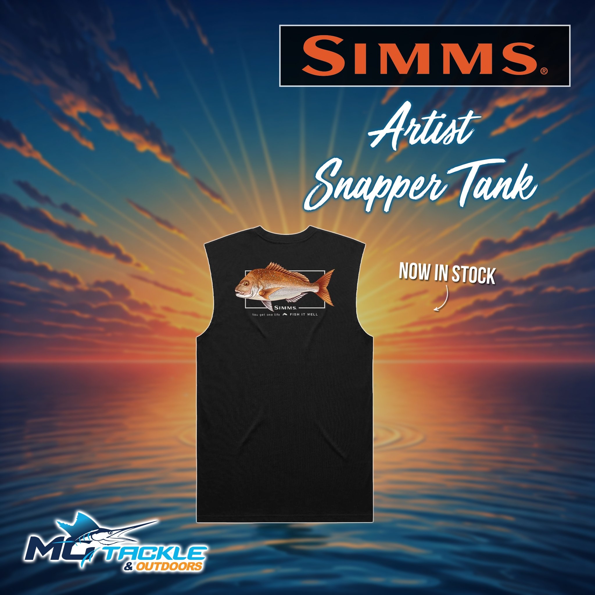 New - SIMMS ARTIST SNAPPER TANK