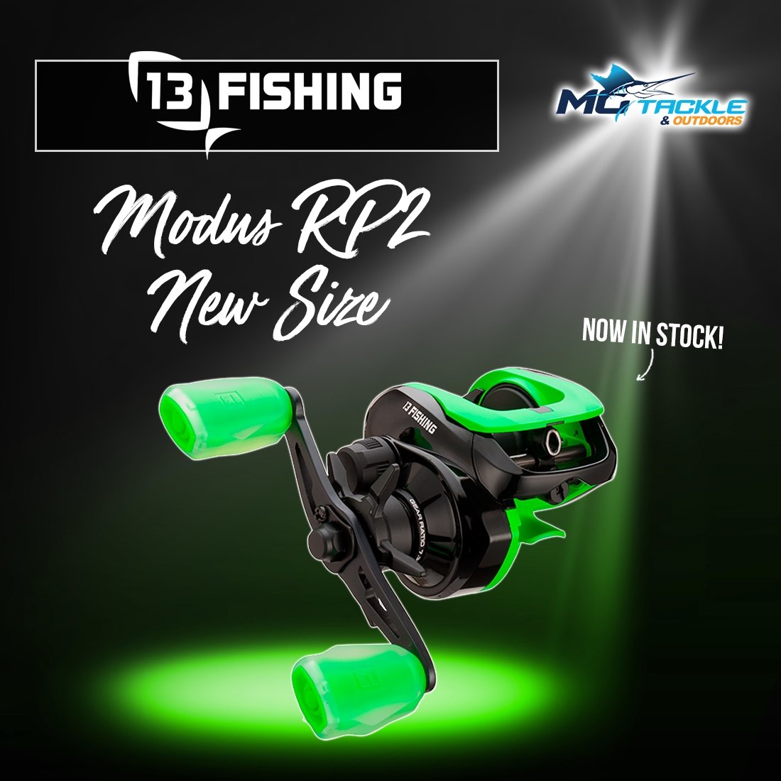 New Size - 13 FISHING MODUS RP2 RADIOACTIVE PICKLE BAITCAST REEL