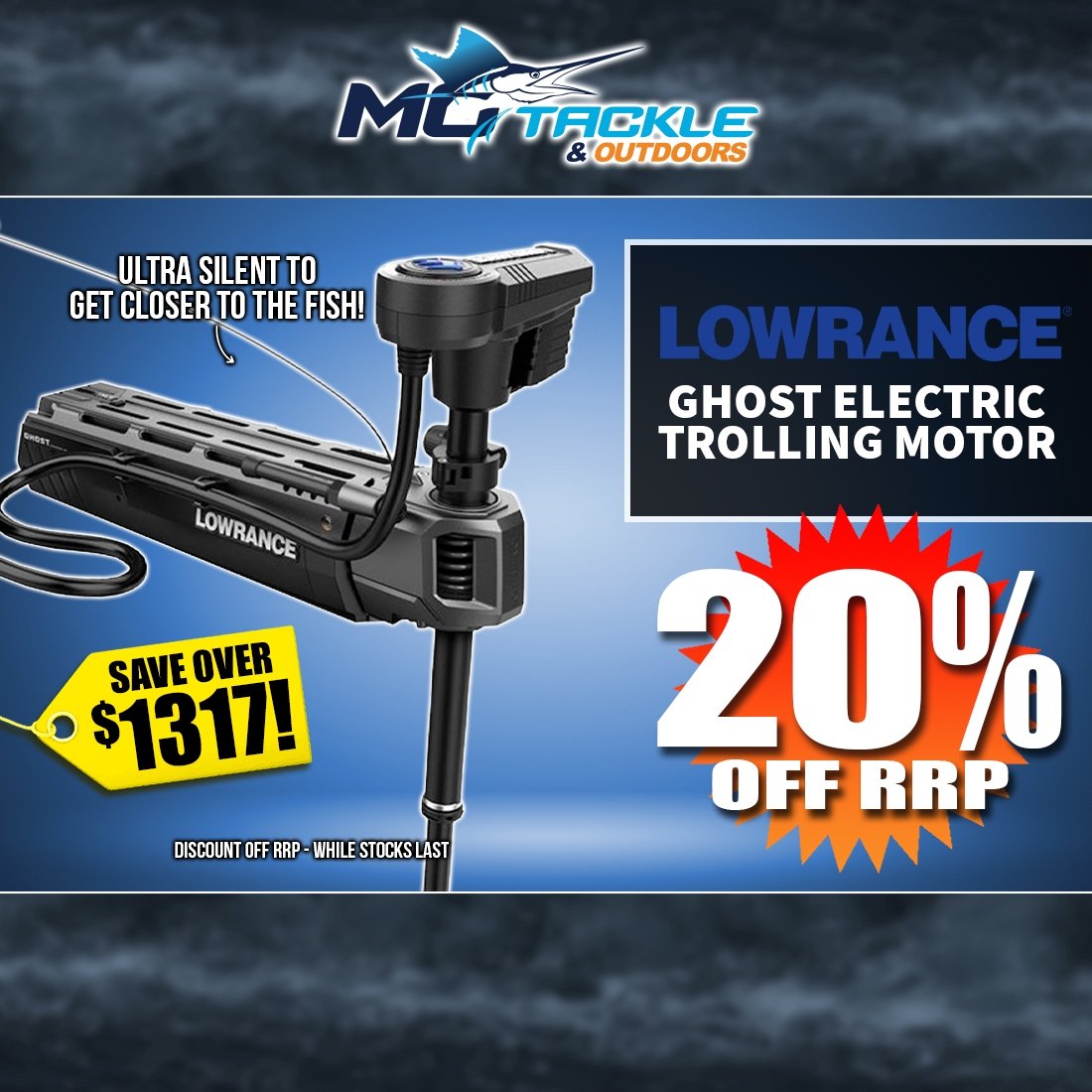 20% off LOWRANCE GHOST ELECTRIC TROLLING MOTOR