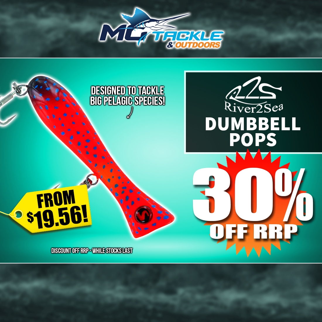 30% off RIVER2SEA DUMBBELL POP