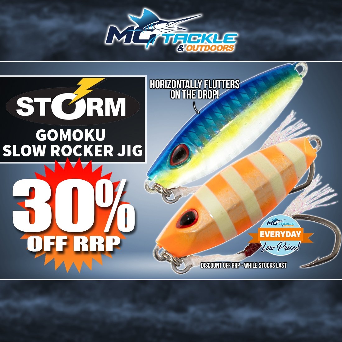 30% off STORM Gomoku Slow Rocker Jig