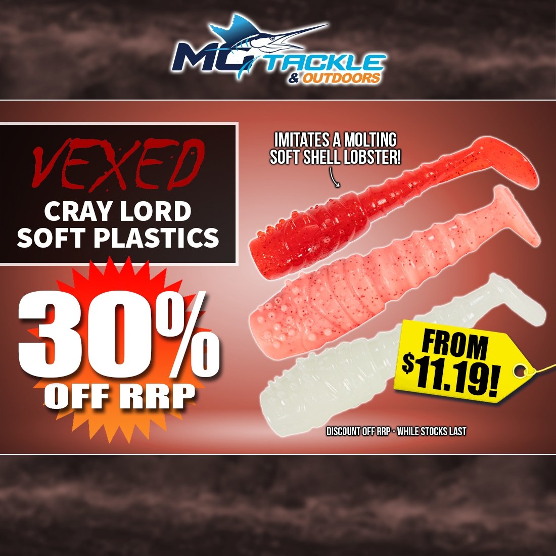 30% off VEXED CRAY LORD LURE