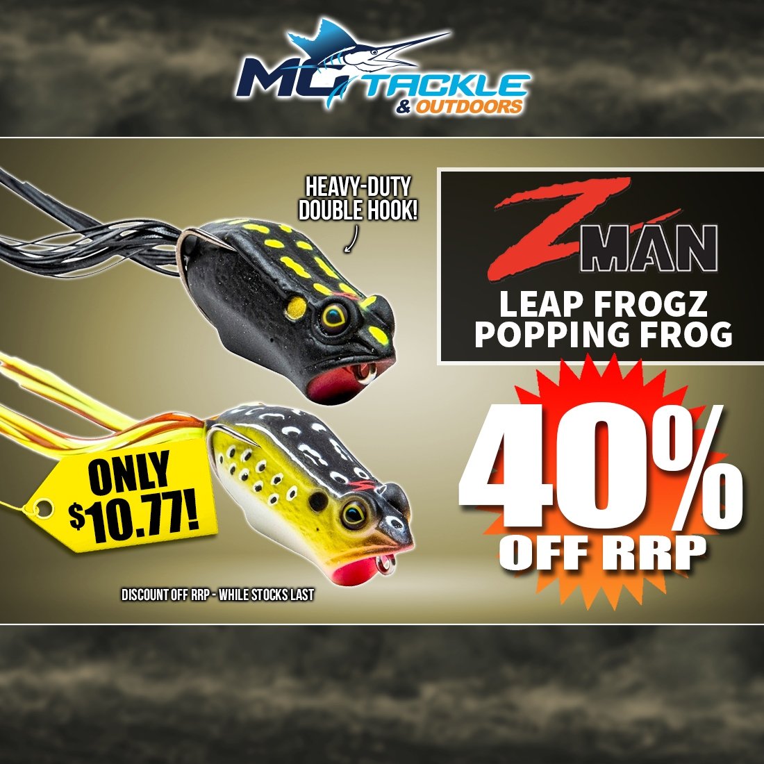 40% off ZMAN Leap Frogz Popping Frog