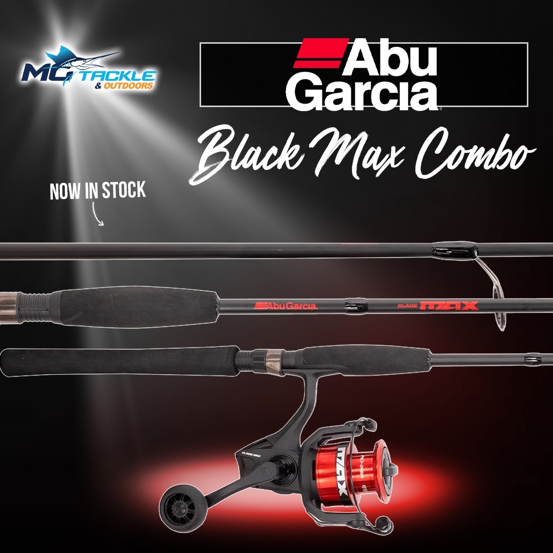 New - ABU GARCIA BLACK MAX SPIN COMBO