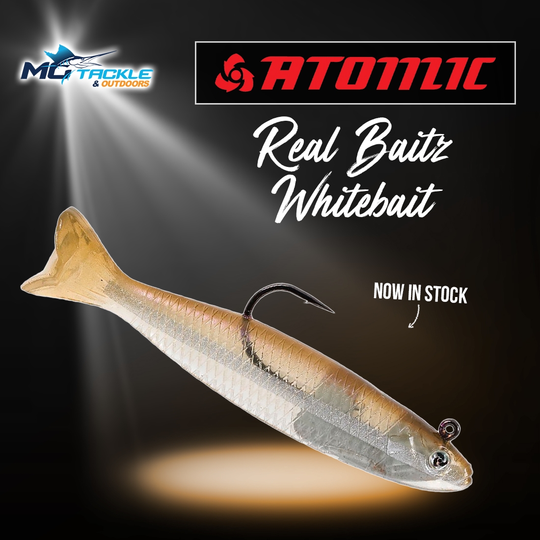 New - ATOMIC REAL BAITZ WHITEBAIT LURE