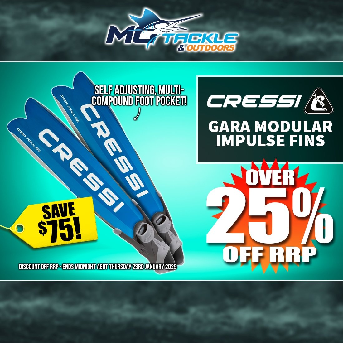 CRESSI GARA MODULAR IMPULSE FINS only $224