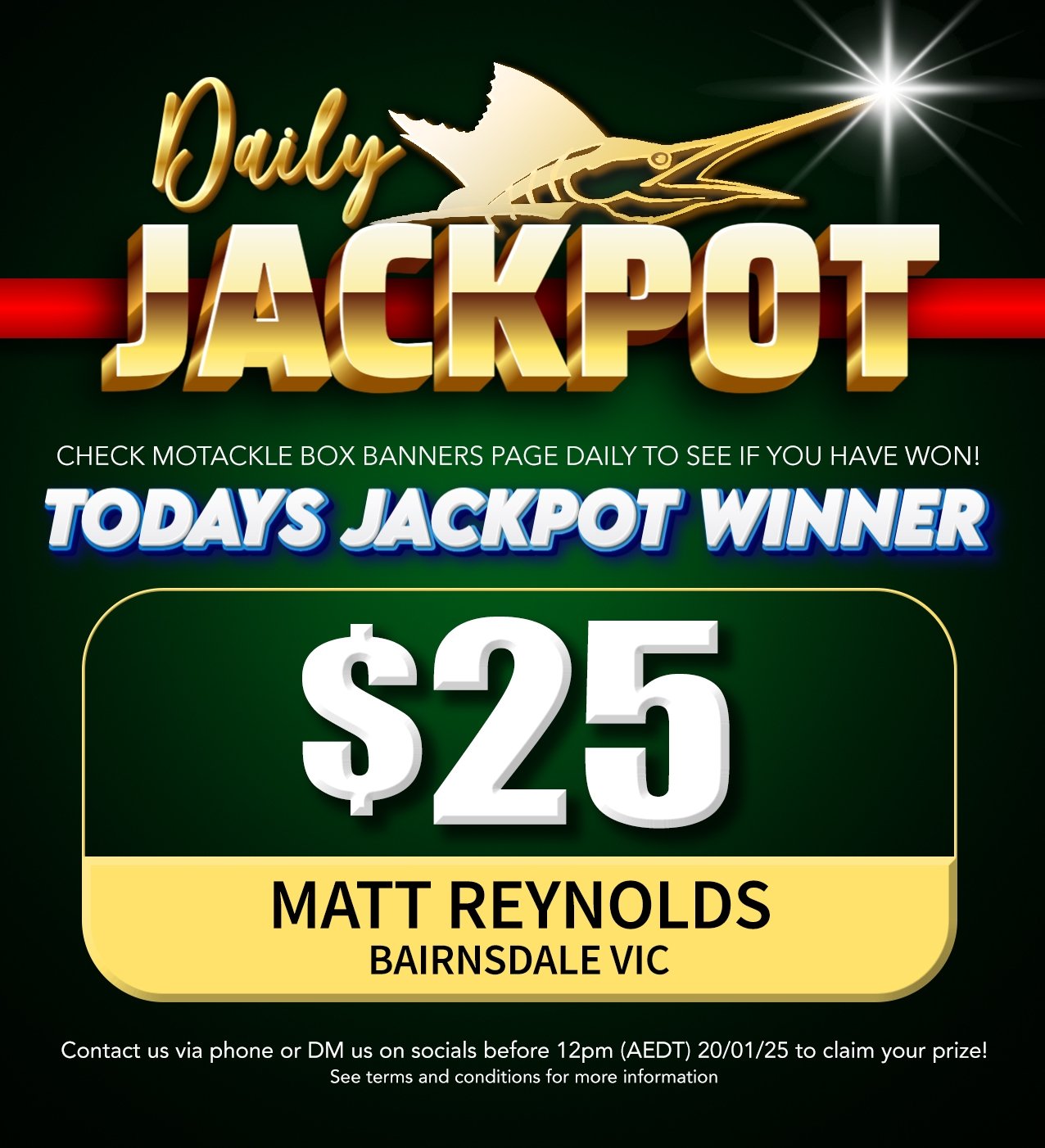 Daily Jackpot Winner