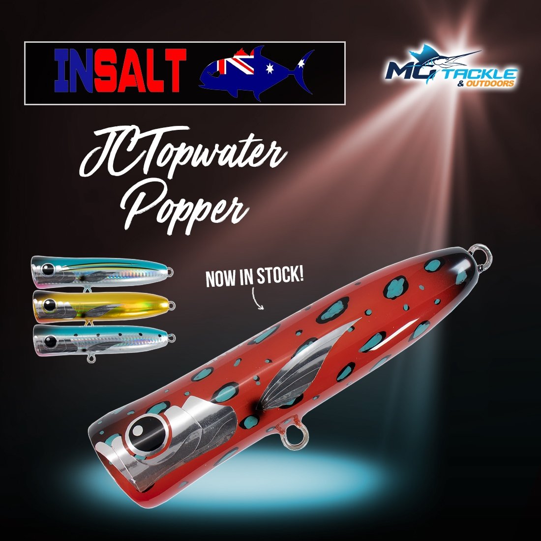 New - INSALT JCTOPWATER POPPER