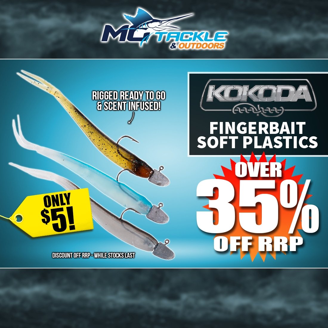 KOKODA FINGERBAIT LURE only $5