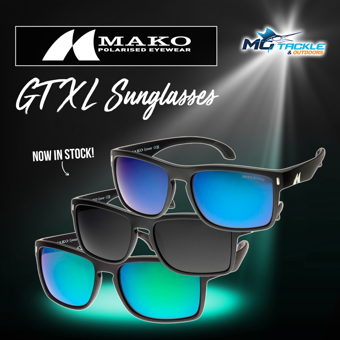 New - MAKO GT XL SUNGLASSES