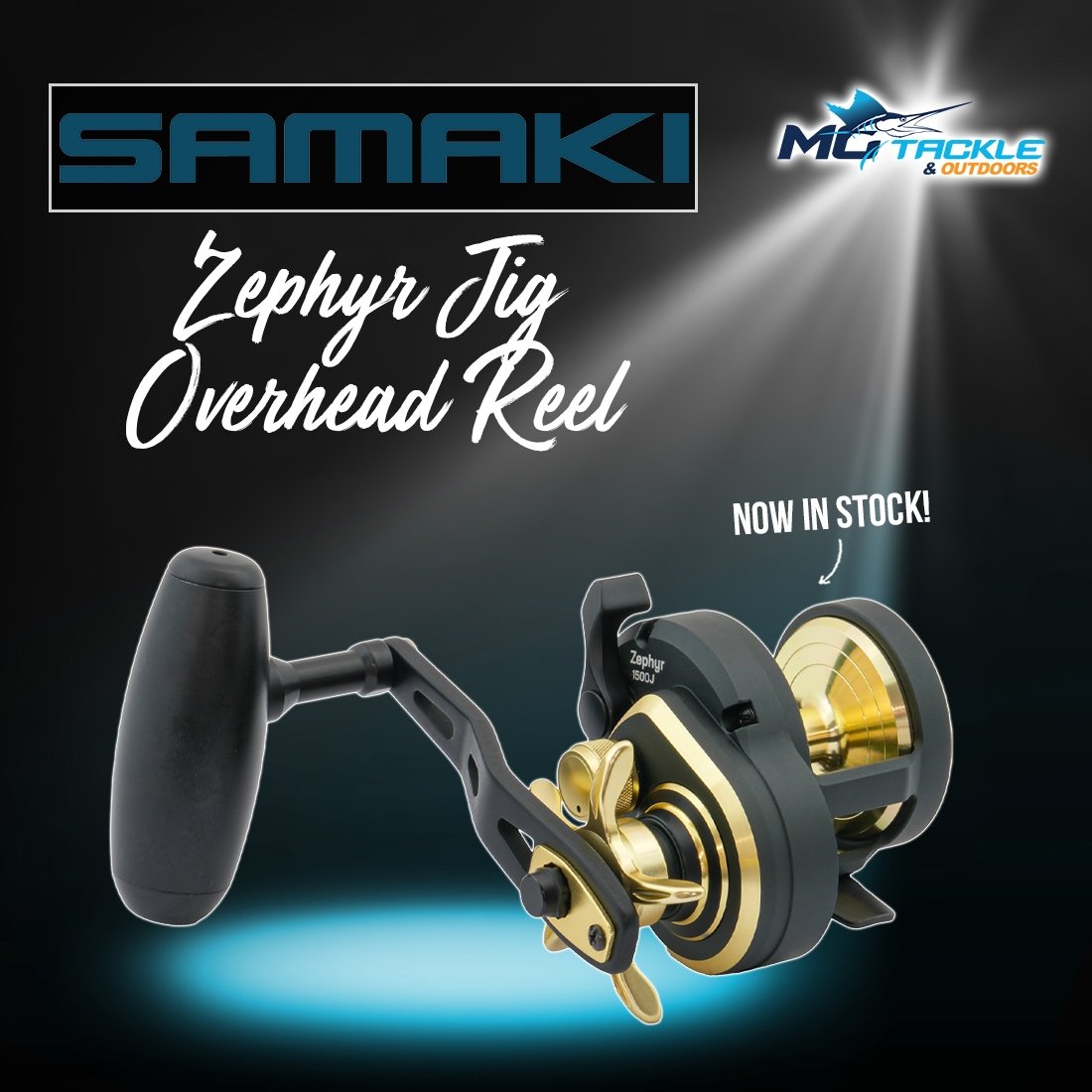 NEW - Samaki Zephyr Jig 1500 Overhead Reel