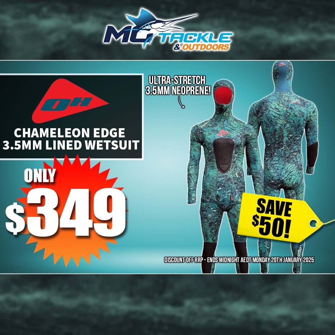 OCEAN HUNTER CHAMELEON EDGE WETSUITS only $349