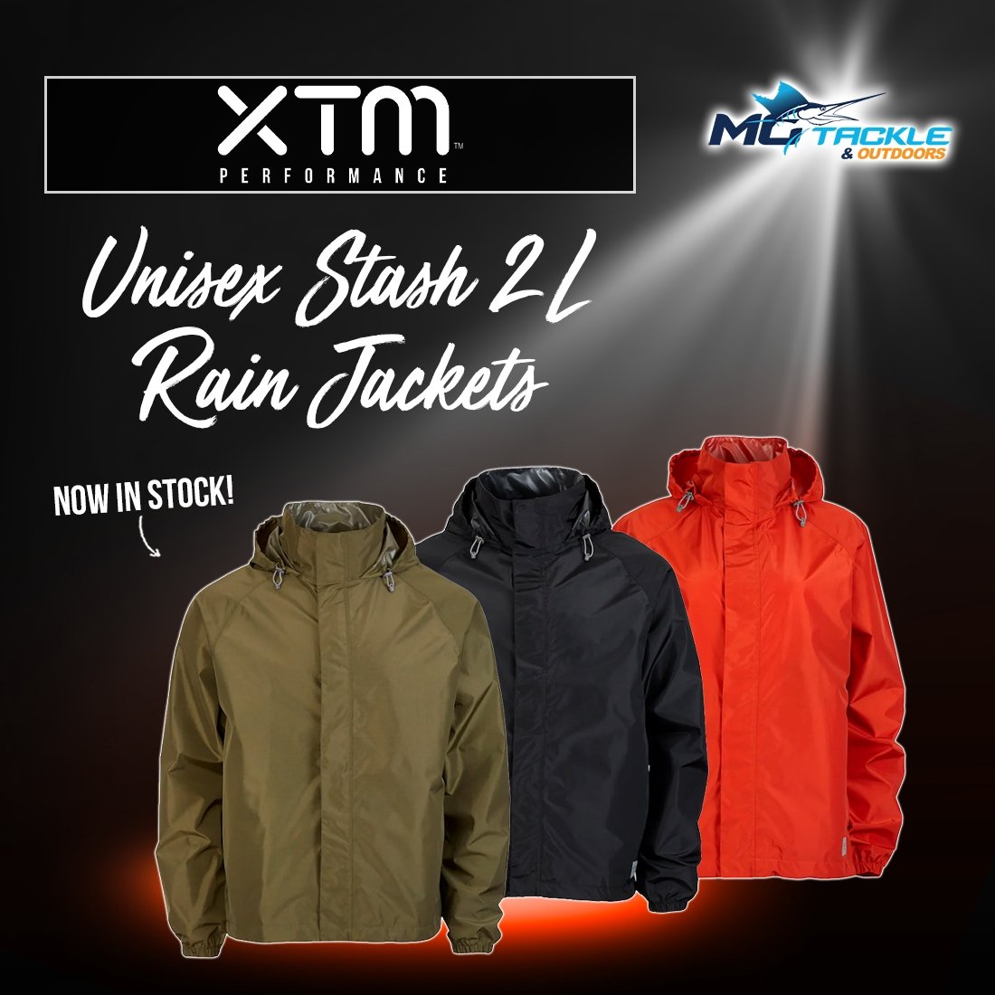 New - XTM UNISEX STASH 2L RAIN JACKET