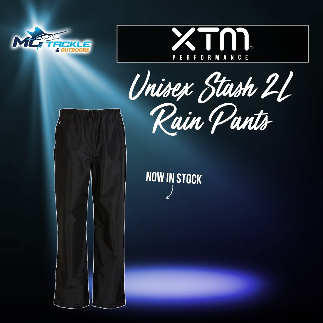 New - XTM UNISEX STASH 2L RAIN PANTS