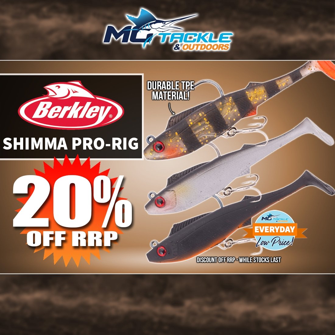 20% off BERKLEY Shimma Pro-Rig Lure