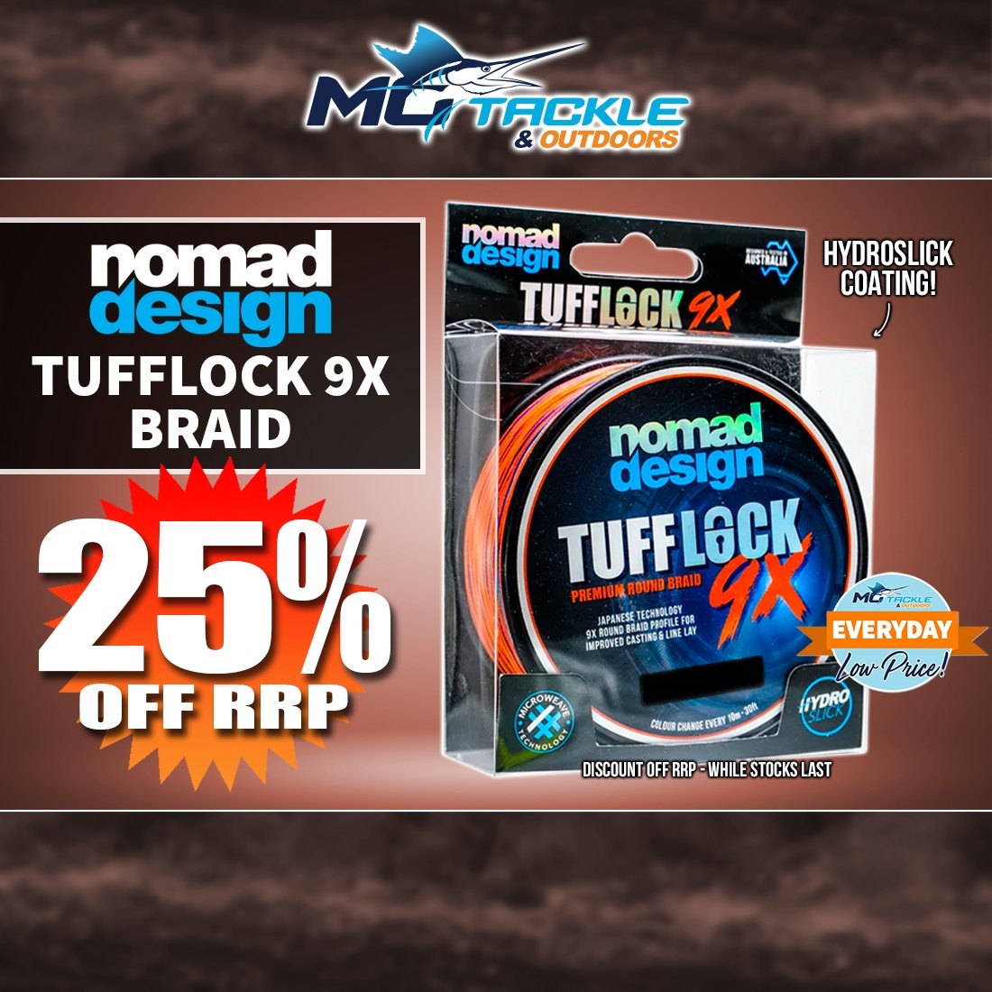 25% off NOMAD DESIGN Tufflock 9X Braid