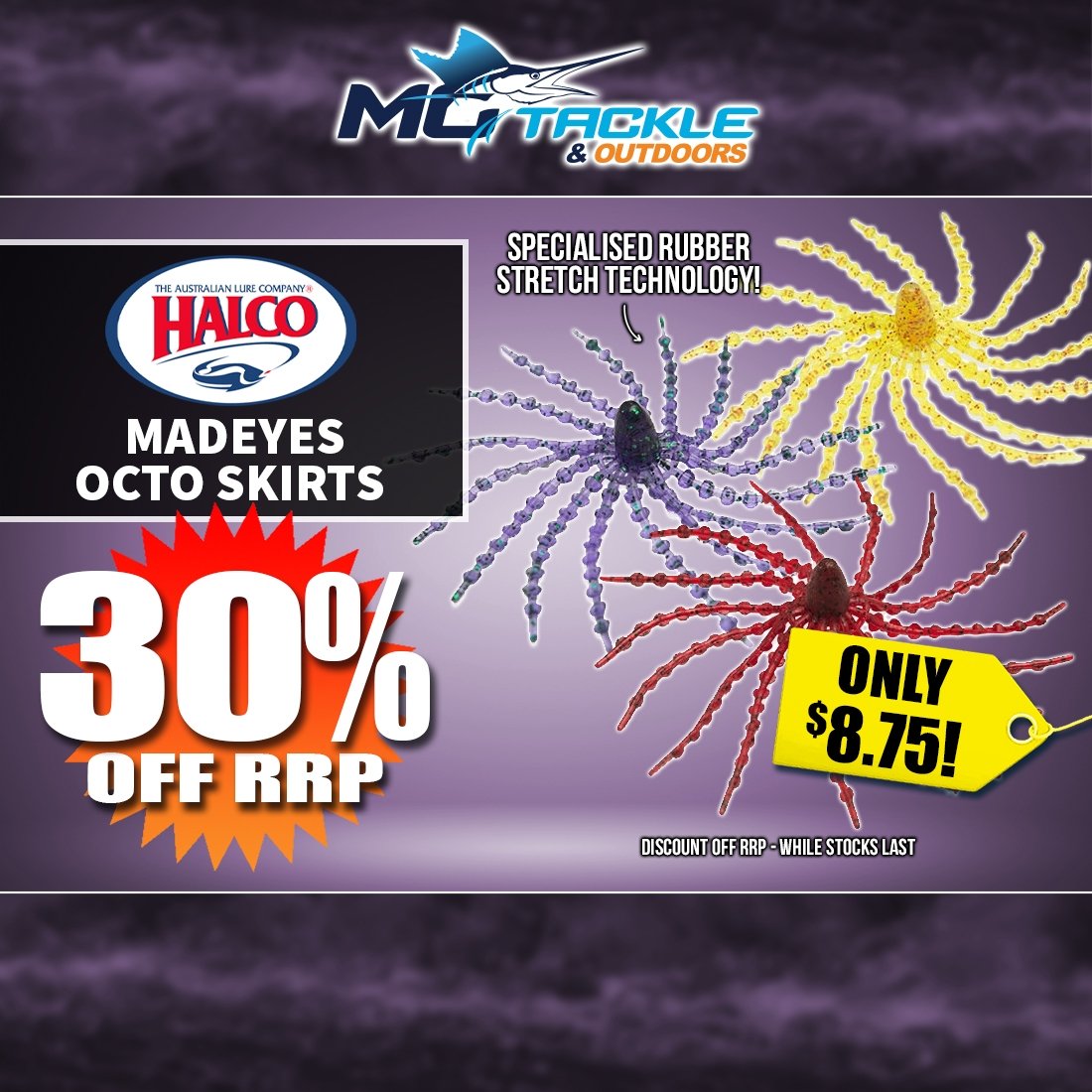 30% off HALCO MadEyes Octo Skirts