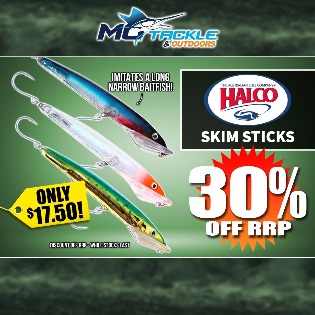 30% off HALCO Skim Stick