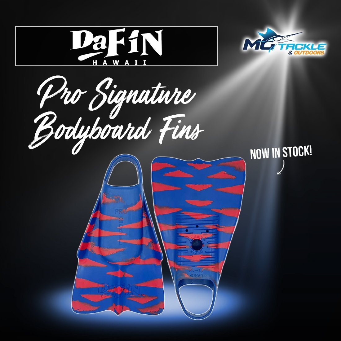 NEW - DaFiN Pro Signature Zak Noyle / Kai Lenny Bodyboard Fins